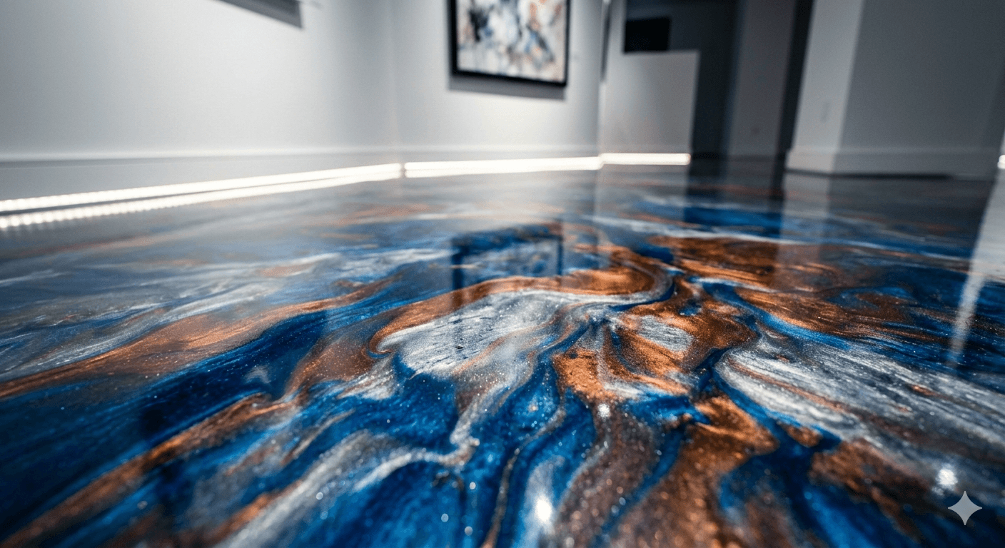 Dekoratívne a metalické podlahy